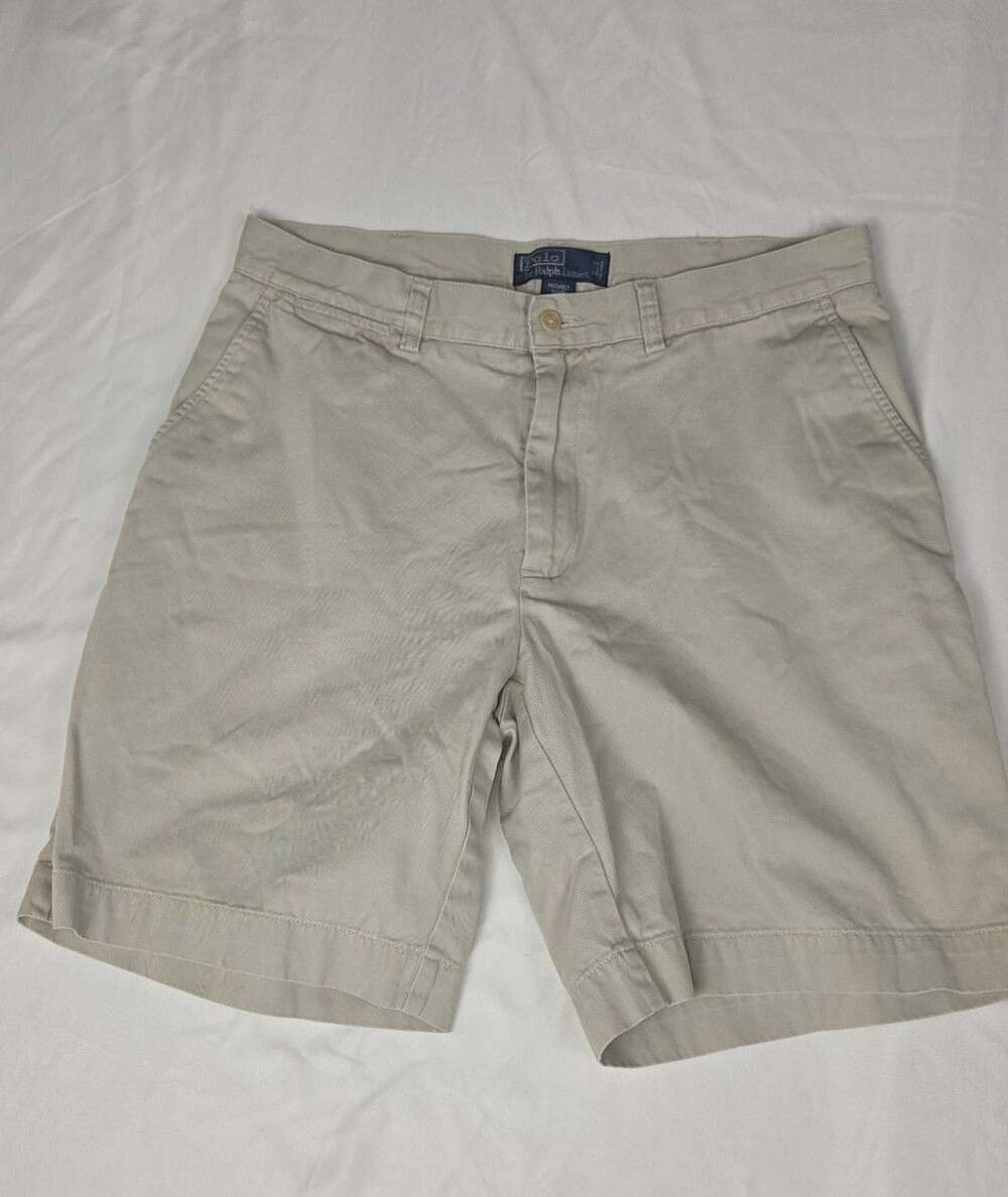 Polo Ralph Lauren Prospect Chino Shorts Size 34 Beige Cotton